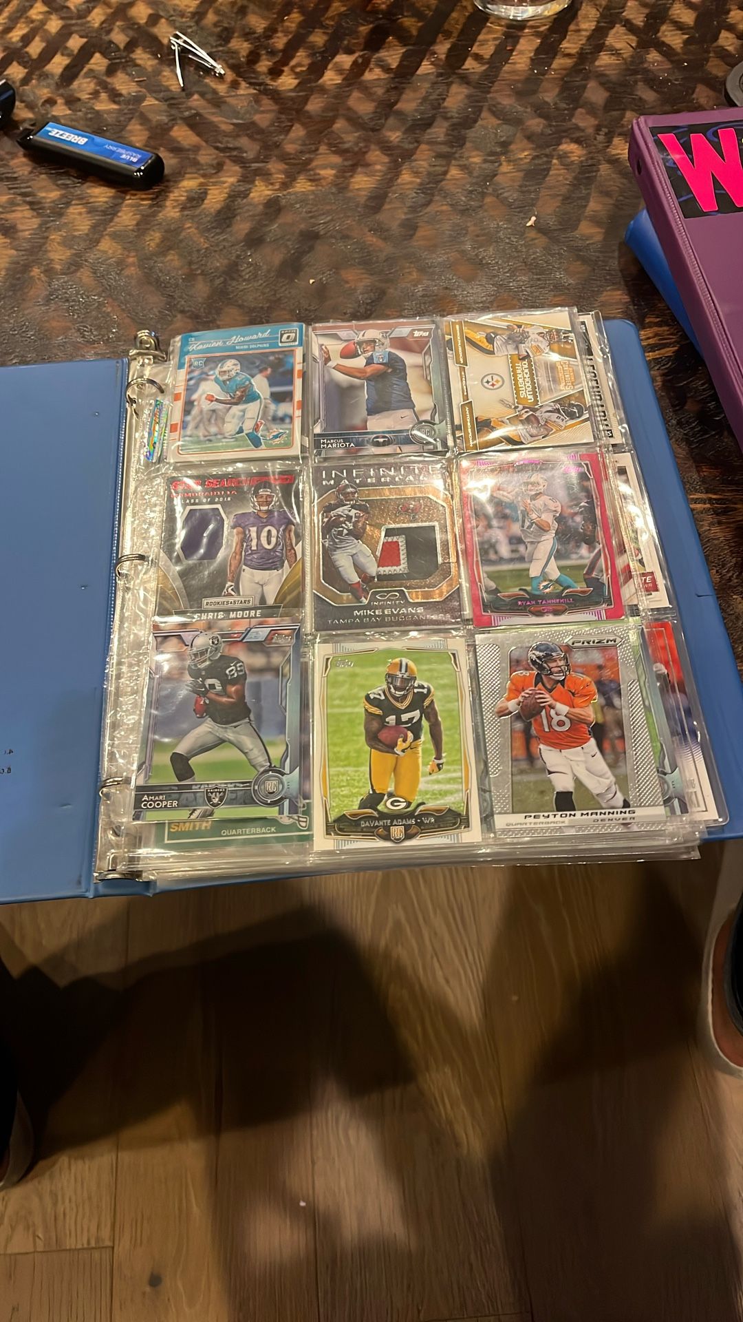 Football Card 3 Binders Full