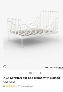 White IKEA twin/toddler bed frame $50
