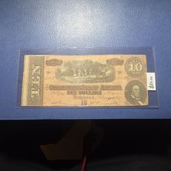Collectible Coin & Currency Confederate Note 