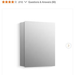 KOHLER Embark 20 in. W × 26 in. H Rectangular Recessed/Surface Mount Medicine Cabinet with Mirror