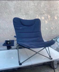 Ozark Trail Oversized Relax Plush Chair with Side Table,