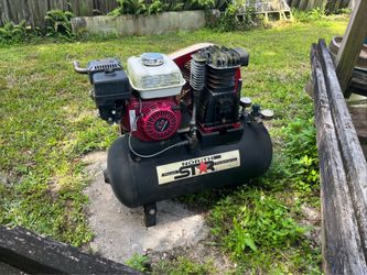 North Star Gas Air Compressor 30 Gal Honda Gx 160 Used Old Wood Spinning Lathe