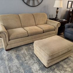 Tan COUCH Set w/ Ottoman