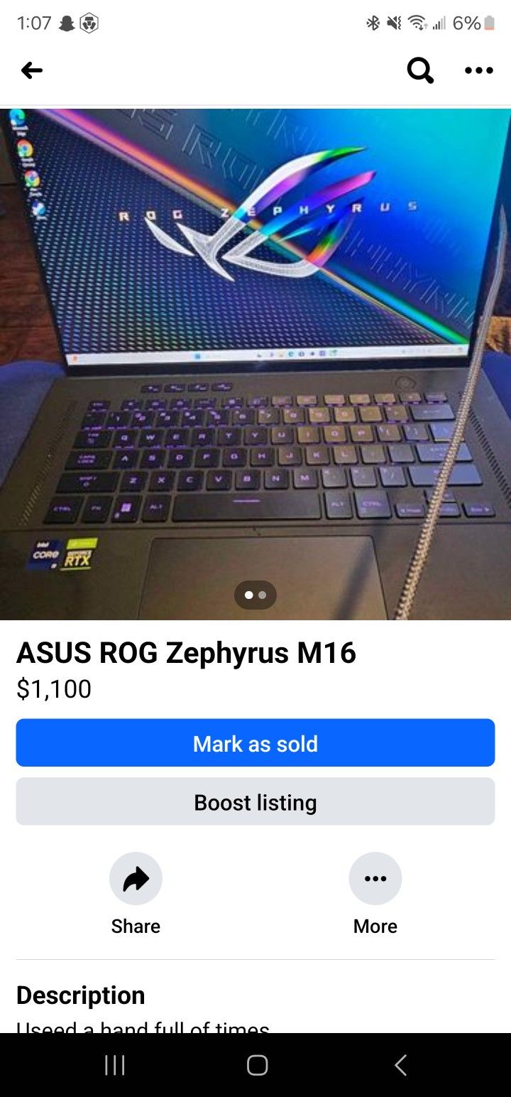 Rog Zephyrus M16