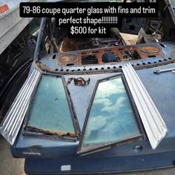 Mustang foxbody 79-86 coupe quarter windows complete