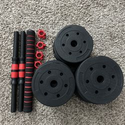 Dumbbell Weight Set With Extension Bar