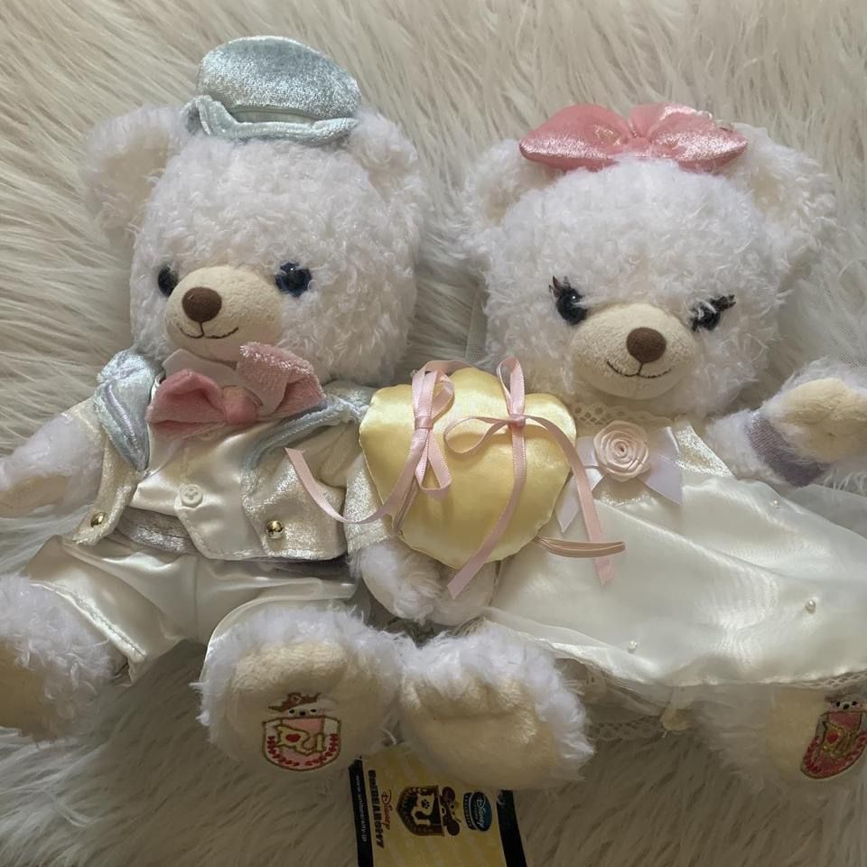 Tokyo Disney Unibearsity wedding bear limited edition Whip and Pluffy