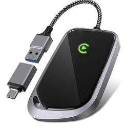 Wireless CarPlay Adapter, Upgraded Plug & Play Convert Wired to Wireless for iPhone, Low Latency Car