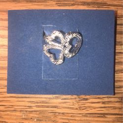 Rhinestone Triple Heart Ring 