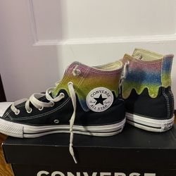 Black And Rainbow Color Converse