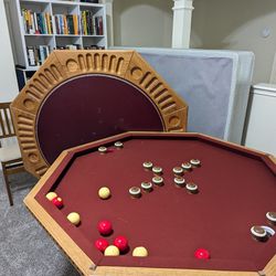 Oak Bumper Pool / Poker table 