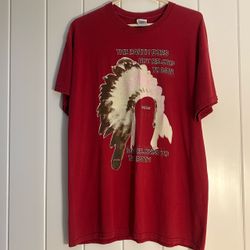 Vintage Chief Seattle T Shirt Large red Native American Earth Belong Web Of Life