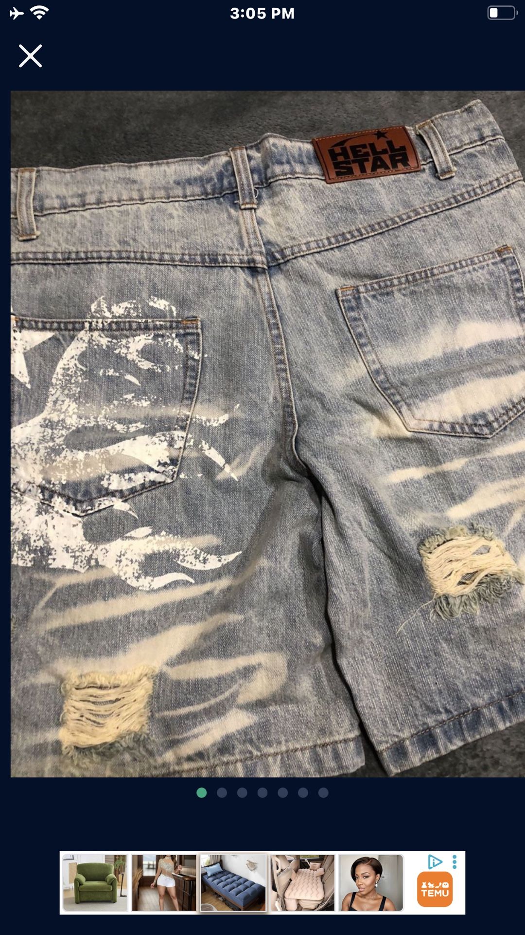 Hellstar Jean Shorts.   S,m,l,xl