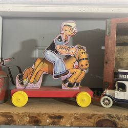 Vintage Popeye Wooden Toy