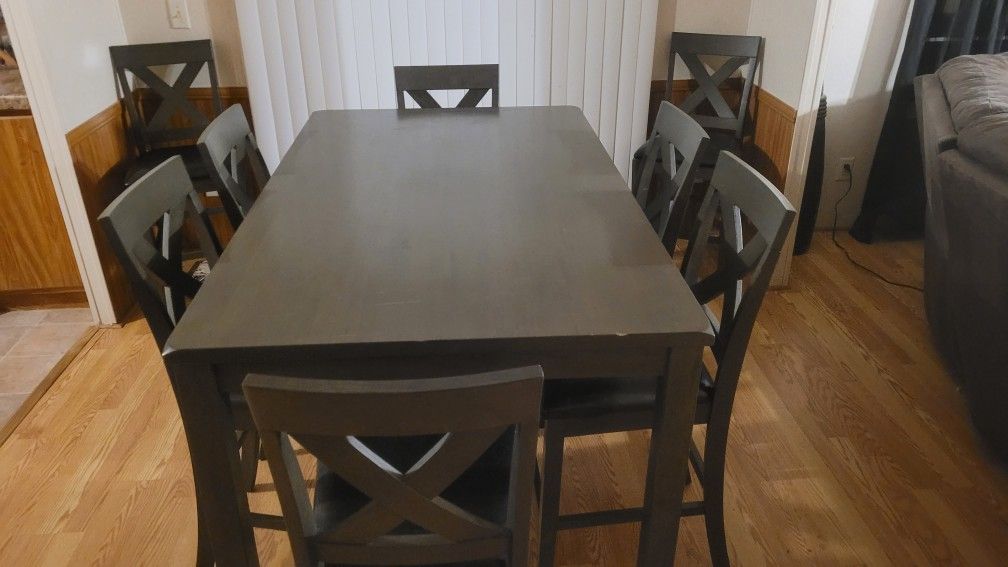 Gray 9 Piece Counter Height Dining Set