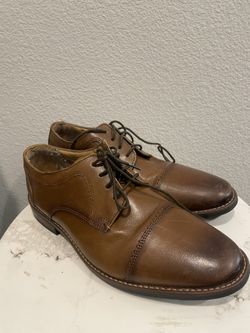 Mens Leather Dress Shoes Brown 8
