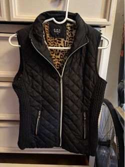 leopard black vest
