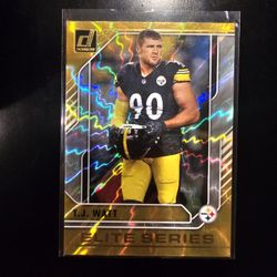 TJ WATT STEELERS ELITE SERIES DON RUSS PANINI NFL SPORTS CARD!