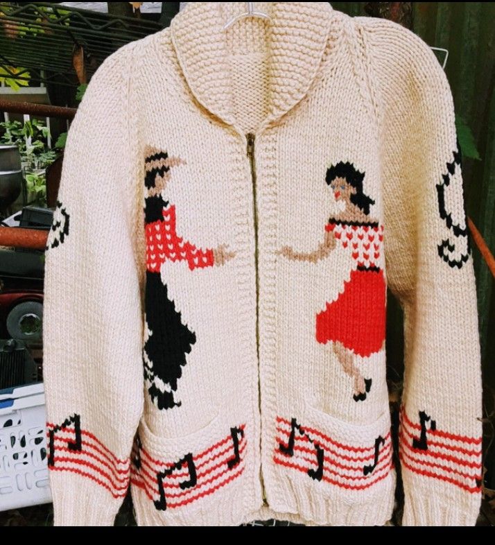 Rockabilly Mid Century Men's Cardigan Sweater