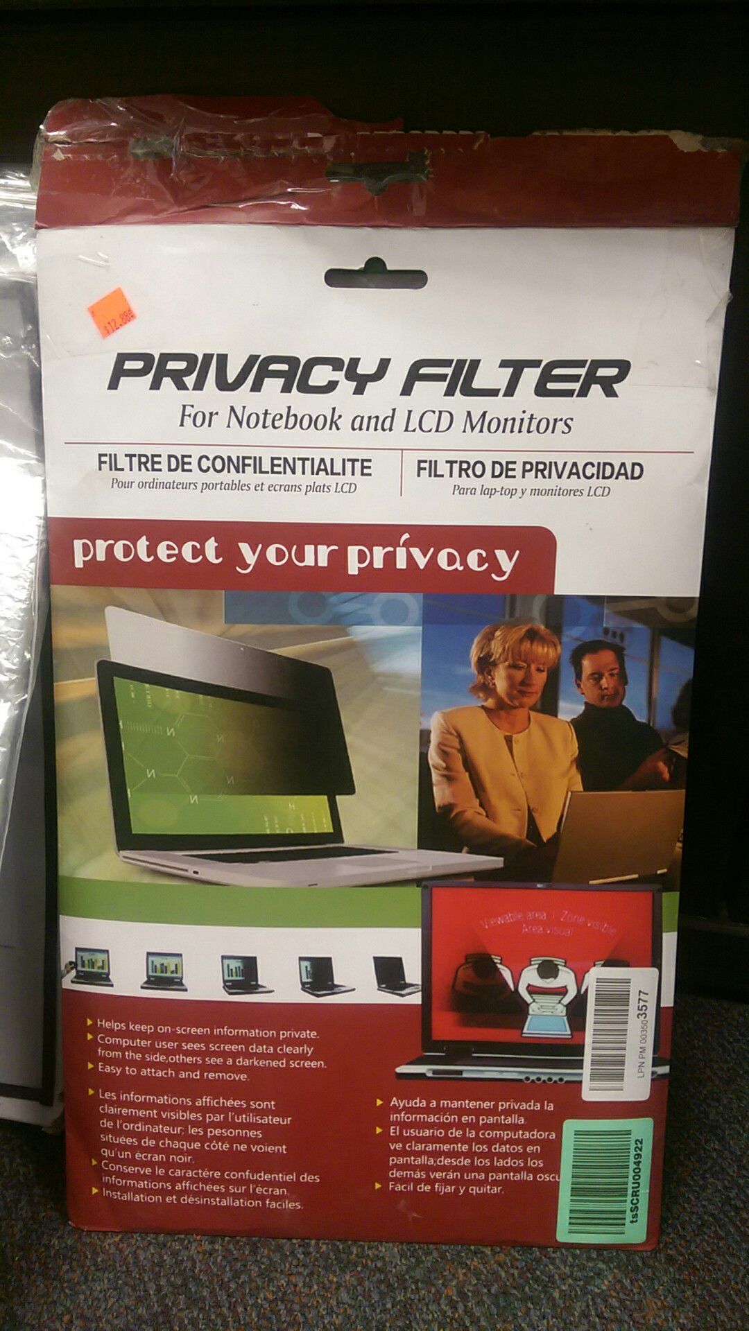 Laptop screen privacy filter