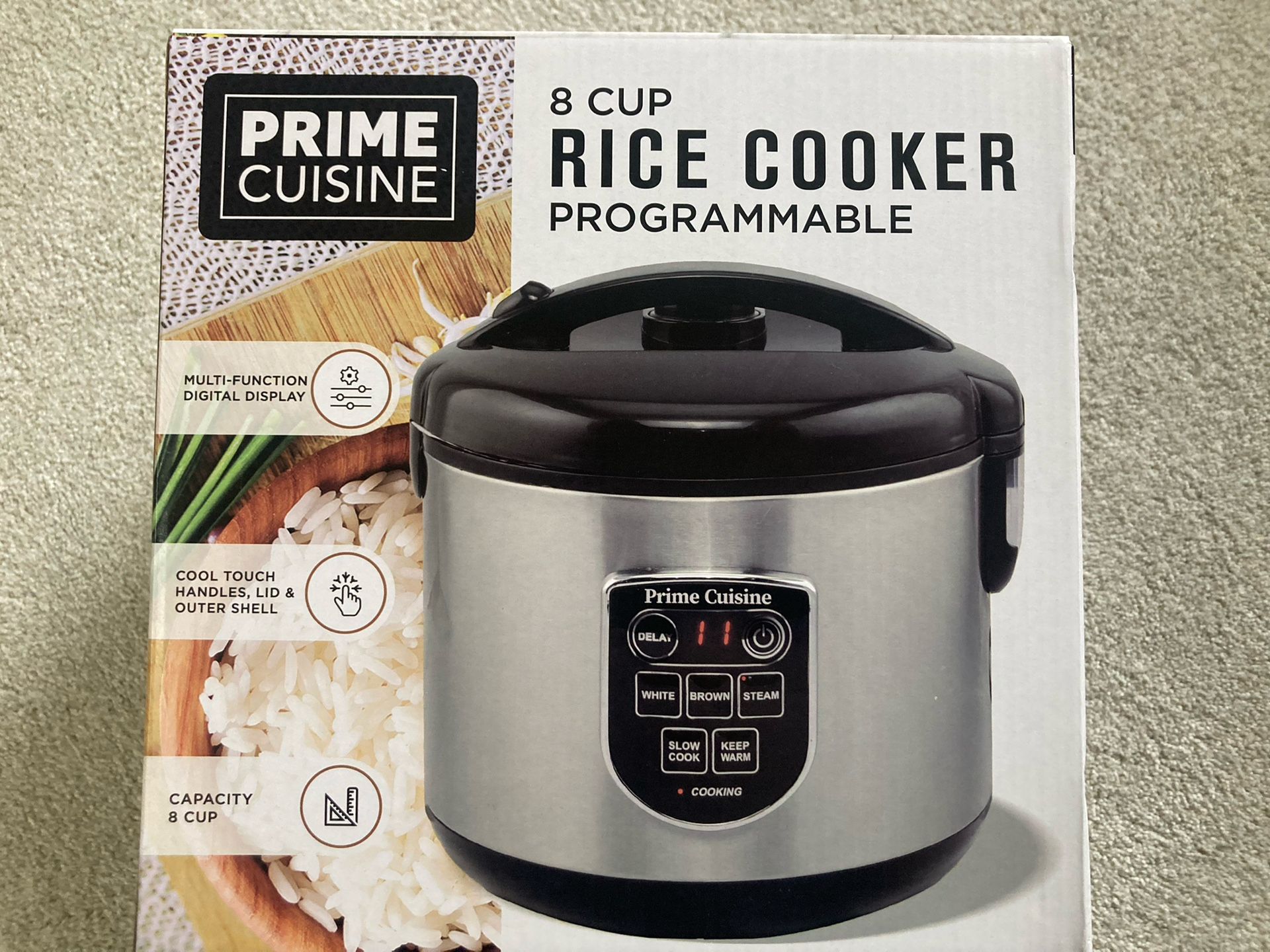 8 Cup Rice Cooker—Brand New