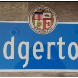 Los ANGELES Dodgers DODGERTOWN L.A CITY REFLECTIVE STREET SIGN 