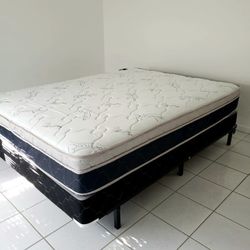 NEW QUEEN PILLOW-TOP MATTRESS AND BOX SPRING - 2PC