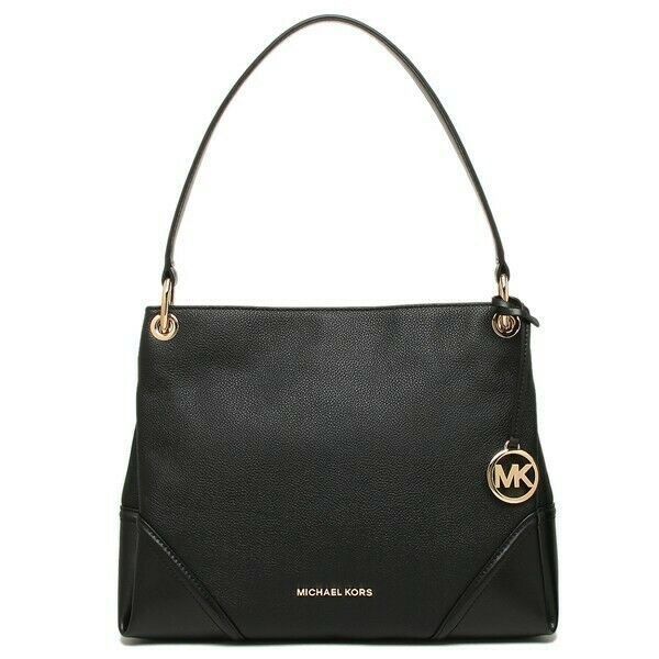 Michael Kors Nicole Shoulder Tote Black Leather NWB