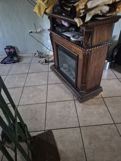 Chimney/heater entertainment center for living room/TV