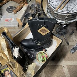Harley Davidson Motor Cycle Boots Brand New Still In Box 