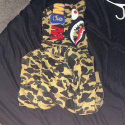 Green Camo Bape zip up jacket 