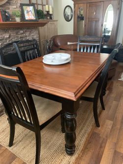 Farmhouse dining set and entertainment center