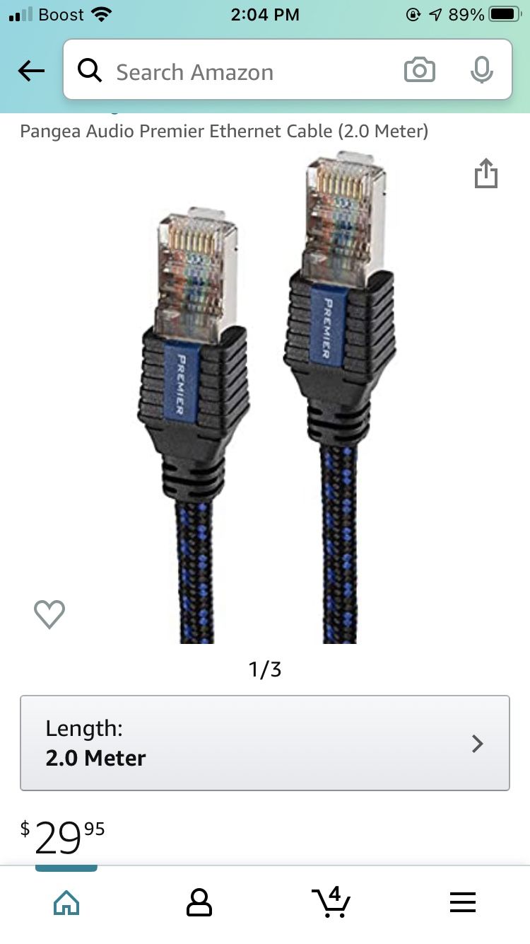 Pangea Audio Premier Ethernet Cable (2.0 Meter)