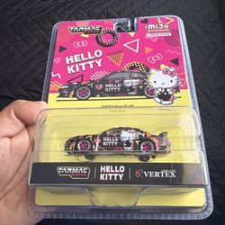 Tarmac Works Global64 Vertex Nissan Silvia S14 Hello Kitty Black Chrome
