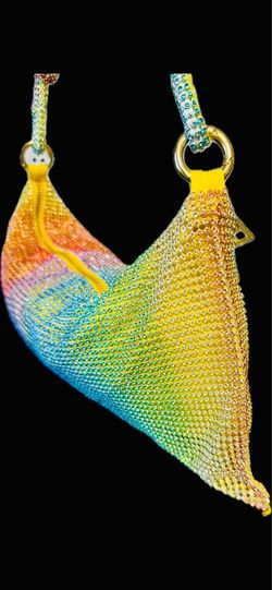 MUSE Custom Jewelry Rainbow Rhinestone Sparkle Handbag