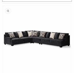 Couch / Sofa Signature Design by Ashley - Lavernett  3-Piece Sectional in Charcoal