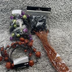 Halloween Fall Craft Supplies Picks Fillers Round Glitter Multicolors Sticks