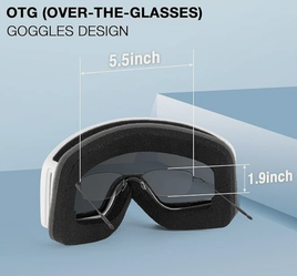 Ski Goggles - OTG UV Protection Anti fog Snow/Snowboard Goggles for Men Wom