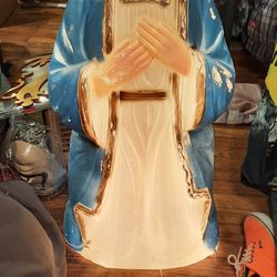 Mary And Joeseph Blow Mold Lightup Outdoor Xmas 