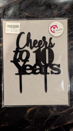 10 Years Cake Topper
