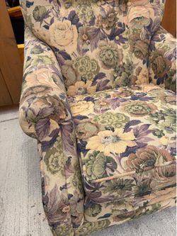 Vintage chair and foot stool