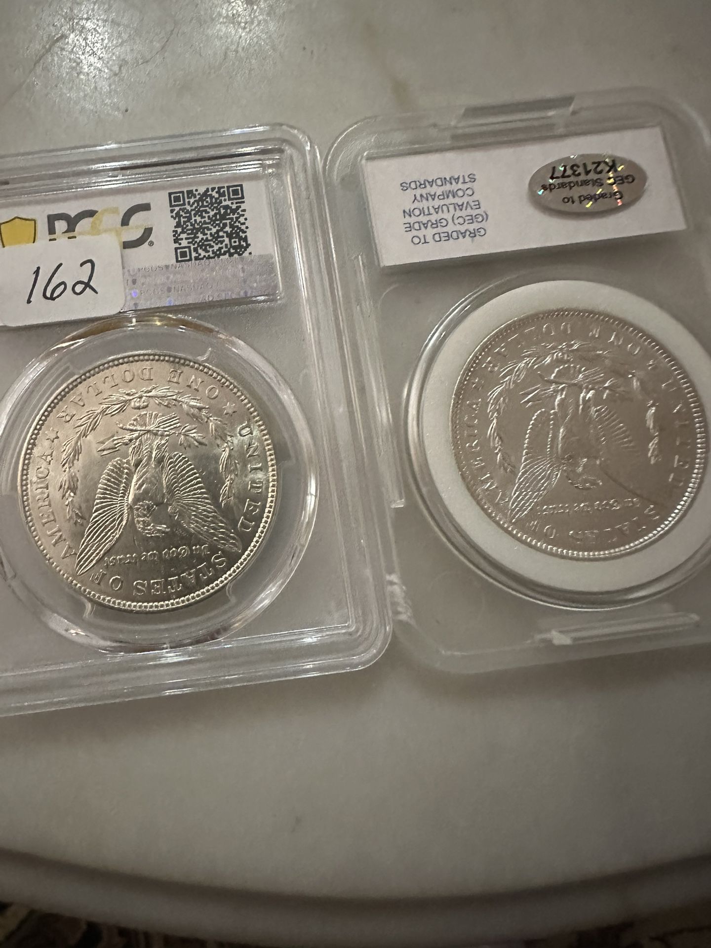 Two Silver Dollars Coins