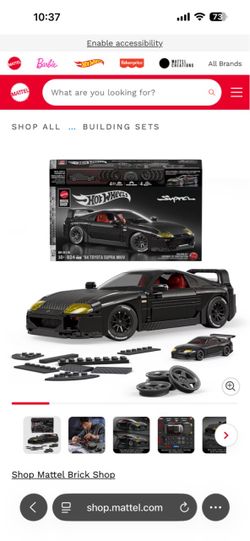 Hot Wheels Brick Shop '94 Toyota Supra MKIV Building Set