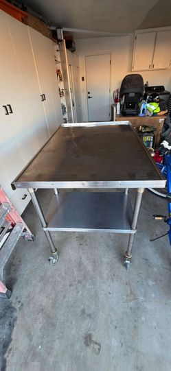 Stainless Steel Food Grade Table on Casters!