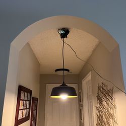 New Black Pendant Ceiling Lamp Whit Lightbulb 