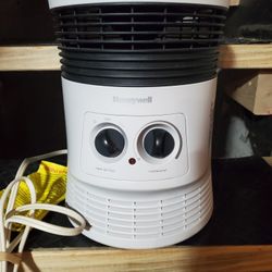 HONEYWELL  1500 WATT SURROUND HEAT ELECTRIC CORDED HEATER THERMOSTAT CONTROLED  2 HEAT SETTINGS TIP OVER SAFETY CONTROL