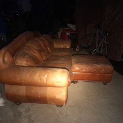 Leather Couch With Matching Chair And Ottoman
