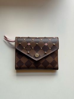 Louis Vuitton Studded Victorine Wallet – Damier Ebene with Pink Studs - Very Rare