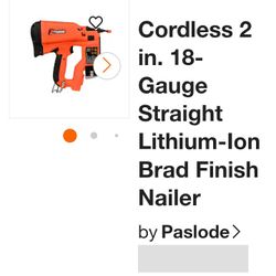 (New) Pasload  18 ga  Finish Nailer 