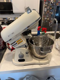 ZACME 8.4QT Commercial Stand Mixer 800W – Cream White